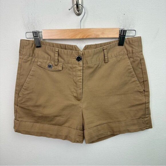 Zara Brown Mid Rise Relaxed Short Shorts Size Small - Picture 1 of 5